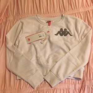 NWT White kappa sweat shirt